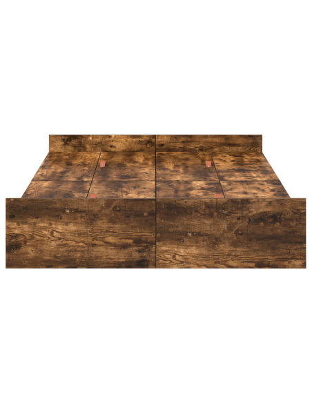 Struttura letto con contenitore Rovere fumo 120 x 190 cm Legno