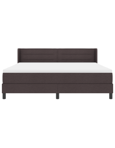 Letto a molle Marrone Scuro 200 x 180 cm Poliestere