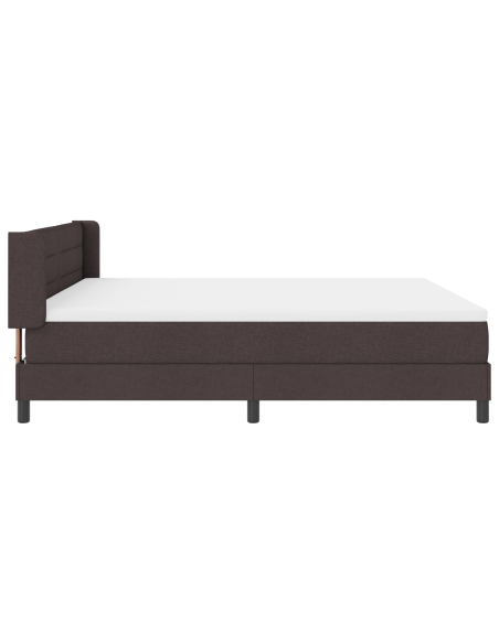 Letto a molle Marrone scuro e Bianco