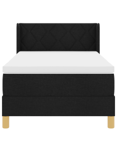 Letto a molle con materasso Nero 200 x 100 cm Poliestere