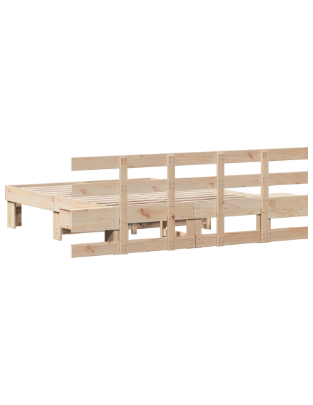 Struttura del letto con cassetto Marrone 135 x 190 cm