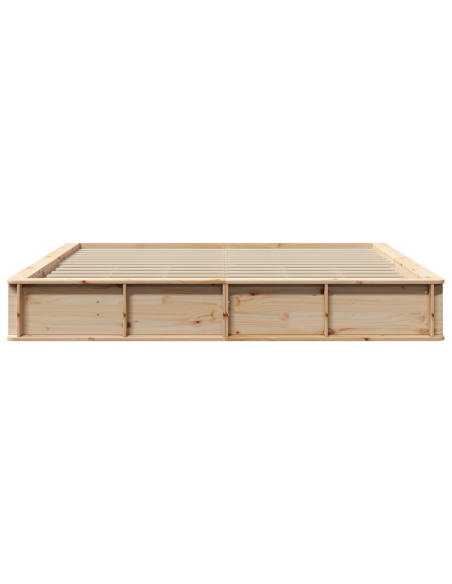 Struttura del letto Marrone 200 x 200 cm Legno di pino