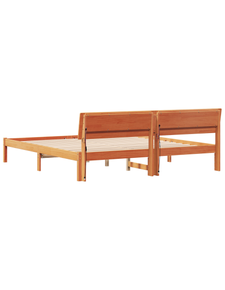 Struttura del letto Marrone 200 x 200 cm Legno massello