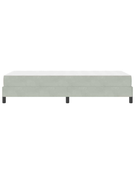 Letto box spring con materasso Grigio chiaro 80 x 200 cm