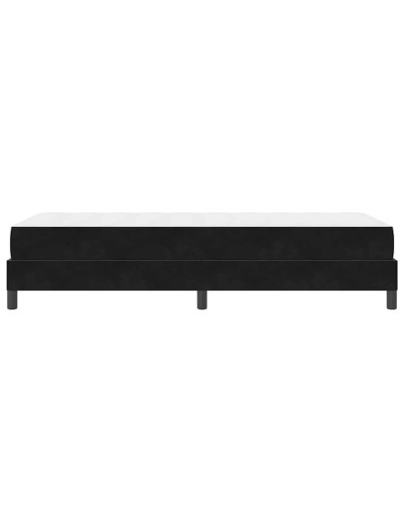 Letto box spring con materasso Nero 80 x 200 cm Velluto