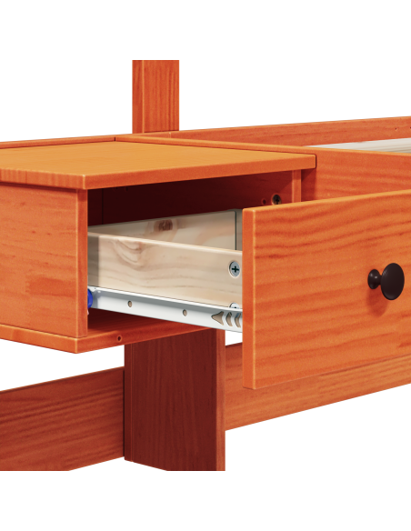 Struttura del letto Marrone 120 x 190 cm Pino massello