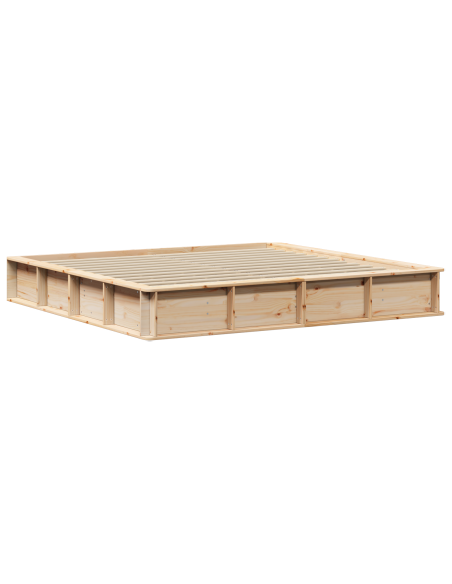 Struttura del letto Marrone 200 x 200 cm Legno di pino
