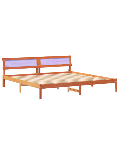 Struttura del letto Marrone 200 x 200 cm legno