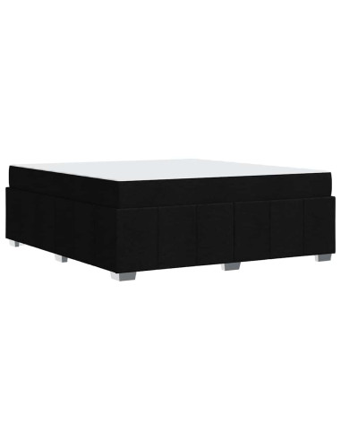 Struttura del letto con materasso Nero 180 x 200 cm Tessuto