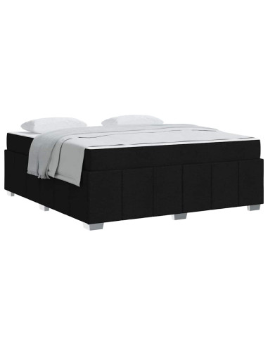 Struttura del letto con materasso Nero 180 x 200 cm Tessuto