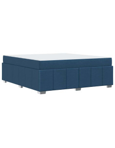Struttura del letto con materasso Blu 180 x 200 cm Tessuto 2