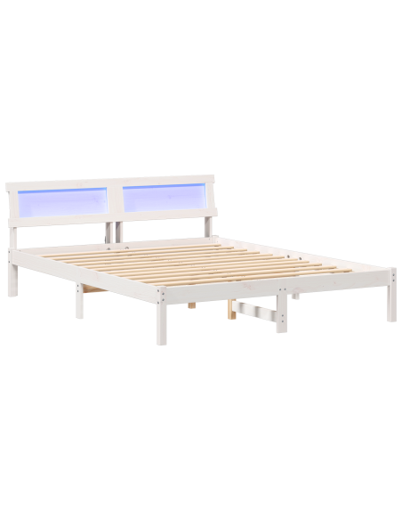 Struttura del letto Bianco 140 x 200 cm Pino massello