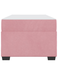 Struttura del letto con materasso Rosa 90 x 200 cm Tessuto 2