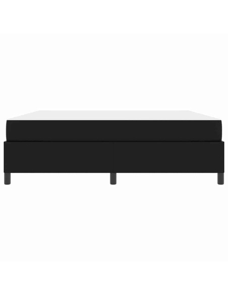 Struttura letto con materasso Nero 180 x 200 cm Pelle sintetica