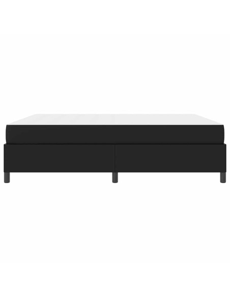 Struttura letto con materasso Nero 180 x 200 cm Pelle sintetica
