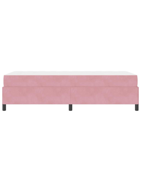 Struttura del letto Altro Rosa e bianco 80 x 200 cm Velluto
