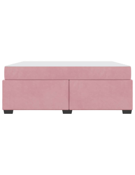 Struttura del letto con materasso Rosa 180 x 200 cm Tessuto