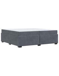 Struttura del letto Grigio scuro 200 x 200 cm Tessuto