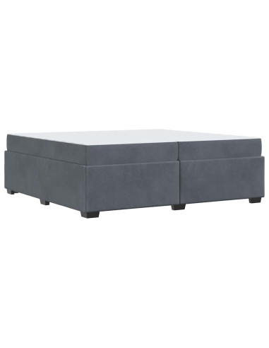 Struttura del letto Grigio scuro 200 x 200 cm Tessuto