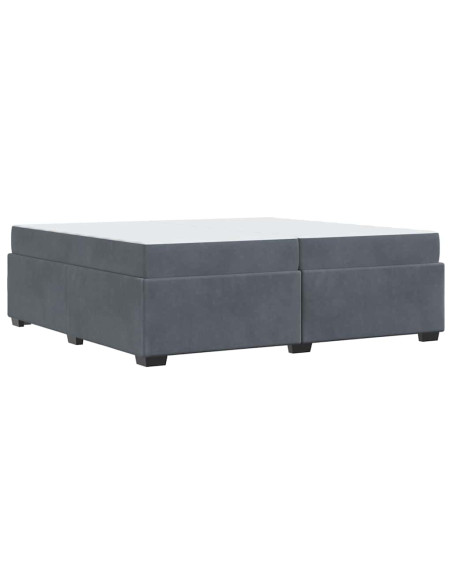 Struttura del letto Altro Grigio scuro 200 x 200 cm Velluto