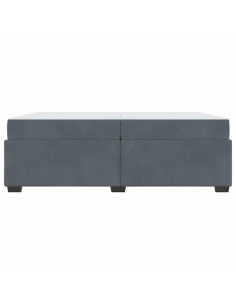 Struttura del letto Grigio scuro 200 x 200 cm Tessuto 2
