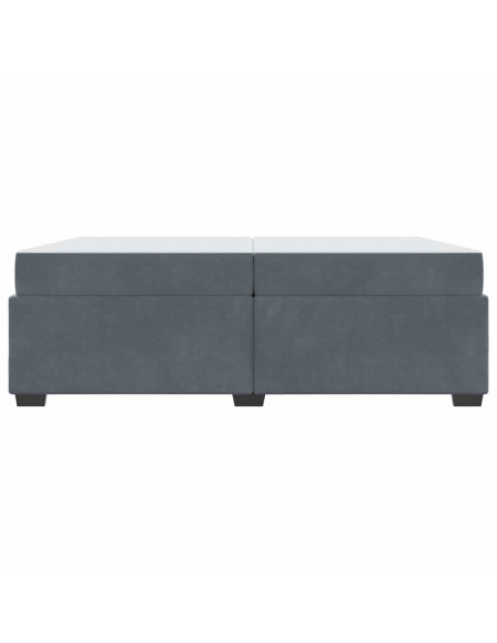 Struttura del letto Altro Grigio scuro 200 x 200 cm Velluto