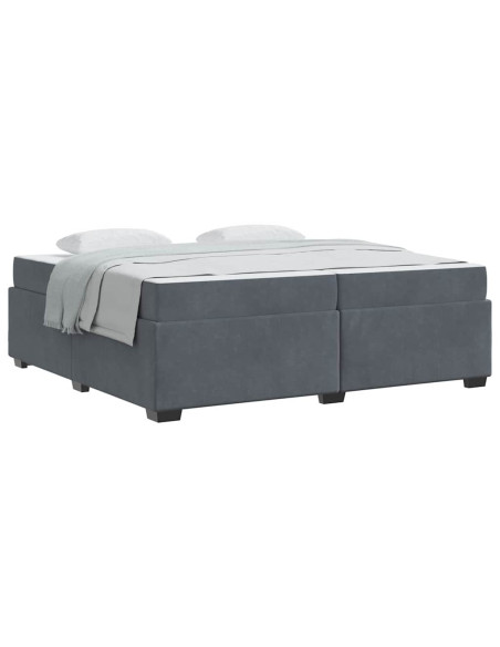 Struttura del letto Altro Grigio scuro 200 x 200 cm Velluto