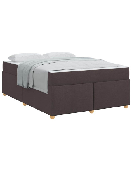 Struttura del letto Altro Marrone scuro 160 x 200 cm Tessuto