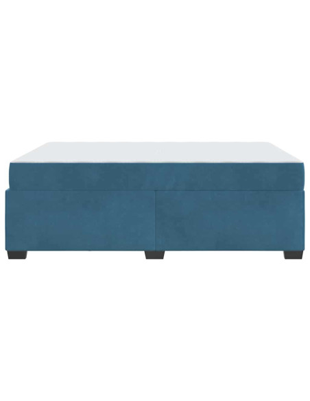 Struttura del letto Altro Blu scuro 160 x 200 cm Velluto