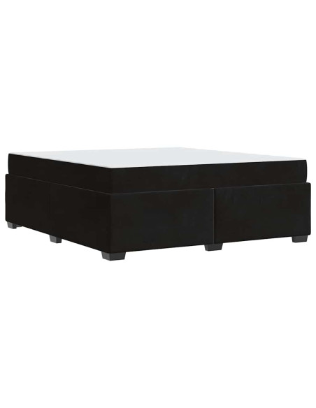 Struttura del letto con materasso Nero 180 x 200 cm Tessuto