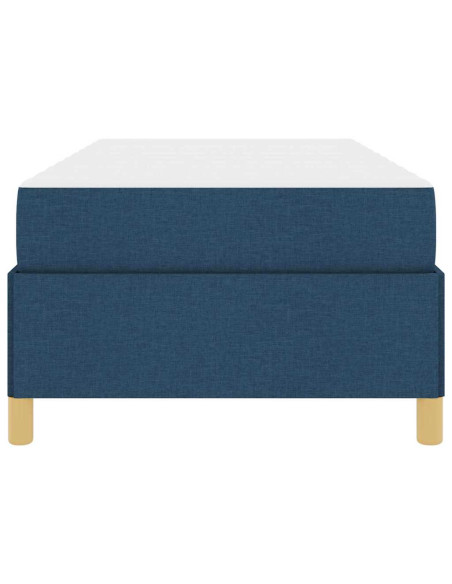 Struttura del letto con materasso Blu 80 x 200 cm Tessuto