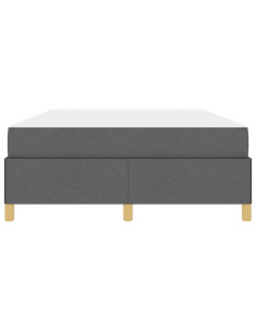 Struttura del letto Grigio scuro 140 x 190 cm Tessuto 2