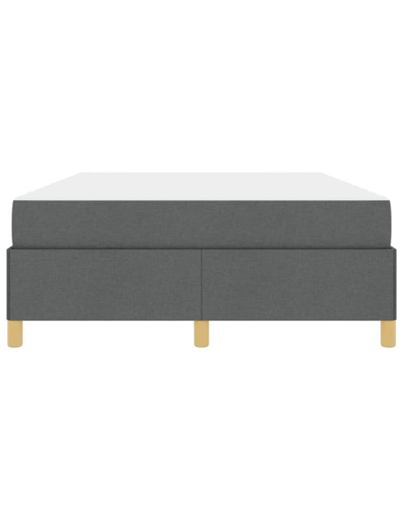 Letto a molle Grigio scuro e bianco e grigio scuro 140 x 190 cm