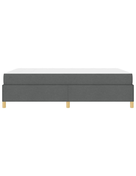 Letto a molle Grigio scuro e bianco e grigio scuro 140 x 190 cm