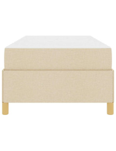 Struttura del letto con materasso Crema 90 x 190 cm Tessuto 2
