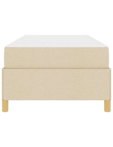 Letto a molle Altro Bianco e crema 90 x 190 cm Tessuto