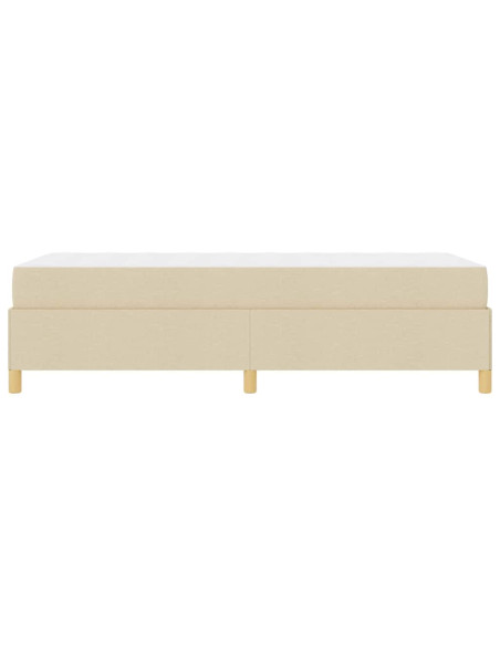Letto a molle Altro Bianco e crema 90 x 190 cm Tessuto