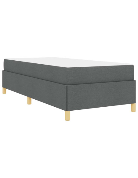 Letto a molle Grigio Scuro e Marrone e Bianco e Grigio Scuro