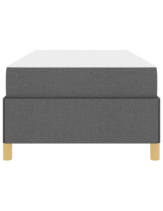 Struttura del letto Grigio scuro 90 x 190 cm Tessuto 2