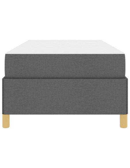 Letto a molle Grigio Scuro e Marrone e Bianco e Grigio Scuro
