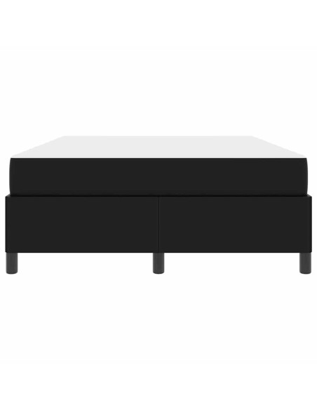 Struttura letto con materasso Nero 140 x 200 cm Pelle sintetica