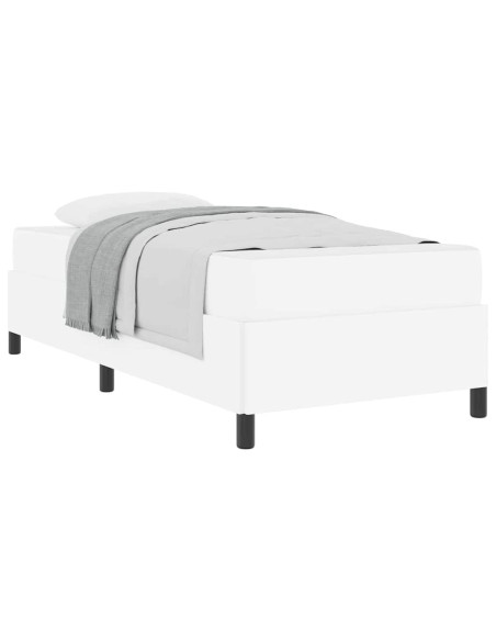 Struttura del letto con materasso Bianco 80 x 200 cm Tessuto