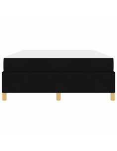 Struttura del letto con materasso Nero 160 x 200 cm Tessuto 2