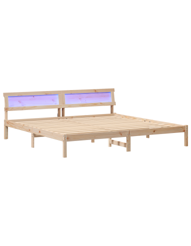 Struttura del letto Marrone 180 x 200 cm Pino massello