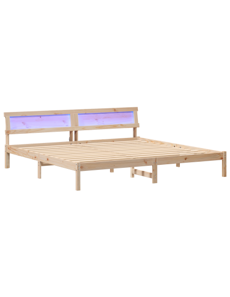 Struttura del letto Marrone 180 x 200 cm Pino massello