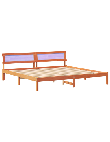 Struttura del letto Marrone cerato 180 x 200 cm Pino massello