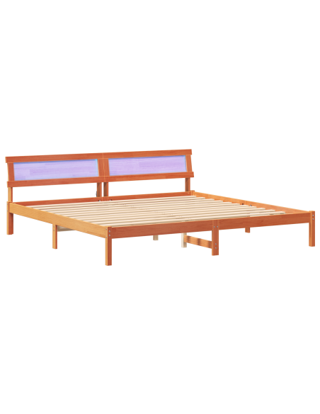 Struttura del letto Cera marrone 180 x 200 cm