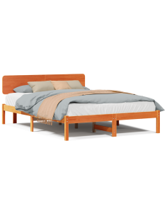 Struttura del letto Marrone cerato 160 x 200 cm Pino massello 2