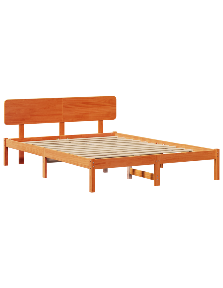 Struttura del letto Cera marrone 206.5 x 165.5 x 74 cm