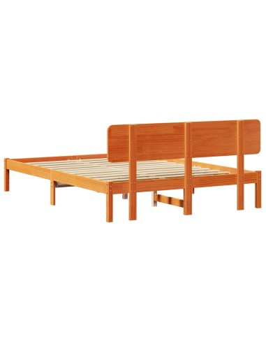 Struttura del letto Marrone cerato 160 x 200 cm Pino massello